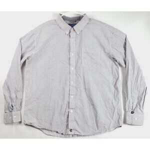 Cody James Shirt Mens Medium Blue White Western Long Sleeve 100% Cotton